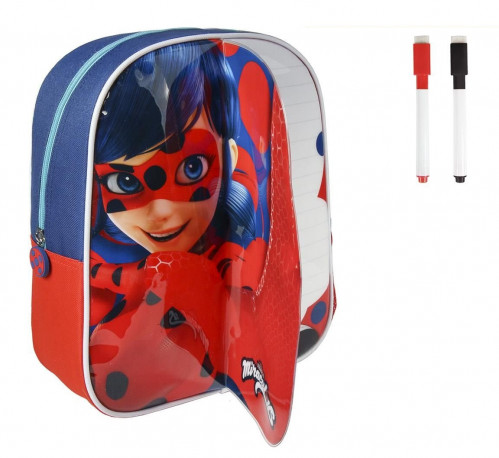 Batoh s přední stranou na kreslení Miraculous Ladybug backpack  / Zázračná beruška / 25 x 31 x 10 cm